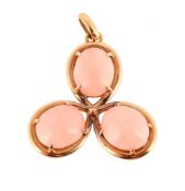 Y A CORAL TREFOIL PENDANT