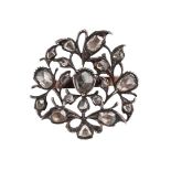 AN ANTIQUE AND LATER DIAMOND PANEL DRESS RING