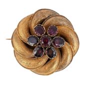 A MID VICTORIAN MOURNING BROOCH