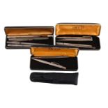 A COLLECTION OF SILVER PENS AND PENCILS