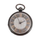 JOHN BISHOP, SHERBORNE, A SILVER OPEN FACE POCKET WATCH
