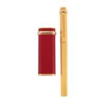 CARTIER, TRINITY, A GOLD PLATED BALLPOINT PEN