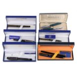 WATERMAN, FOUR FOUNTAIN PEN AND BALLPOINT PEN SETS