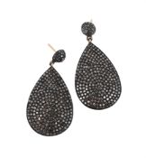 A PAIR OF DIAMOND EARRINGS