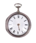 JOHN KENT, MANCHESTER, A SILVER PAIR CASED POCKET WATCH