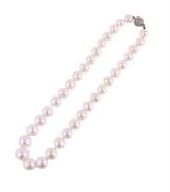 A CULTURED PEARL AND DIAMOND NECKLACE