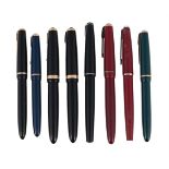 PARKER, EIGHT ASSORTED FOUNTAIN PENS