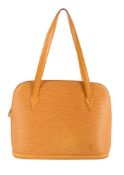 LOUIS VUITTON, LUSSAC, A MUSTARD EPI LEATHER HANDBAG