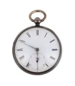 N. SPRINGALL, A SILVER OPEN FACE POCKET WATCH