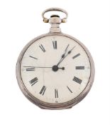 EDOUARD JUVET, SHANGHAI A CHINESE SILVER OPEN FACE POCKET WATCH WITH CENTRE SECONDS