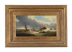 DUTCH SCHOOL (19TH CENTURY), SHIPPING IN A SWELL