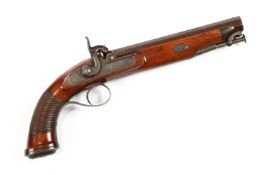AN OFFICER'S PERCUSSION-LOCK PISTOL BY DURS EGG, SECOND QUARTER 19TH CENTURY