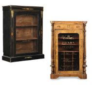 TWO SIMILAR ADVERTISING CABINETS, LATE 19TH CENTURY AND LATER