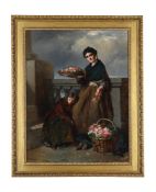 EDWARD CHARLES BARNES (BRITISH FL.1856-1882), FLOWER SELLERS