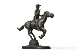 AFTER GEORGE REMINGTON, BRONZE FIGURE 'TROOPER OF THE PLAINS', 20TH CENTURY