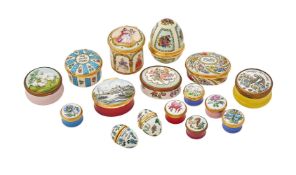 TEN VARIOUS HALCYON DAYS ENAMEL BOXES AND COVERS, MODERN