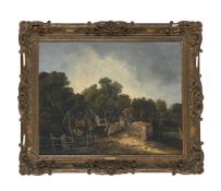 CIRCLE OF JOHN BERNEY CROME (BRITISH 1794-1842), COTTAGE BY A RIVER