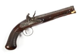 SAMUEL NOCK, A FLINTLOCK OFFICER'S PISTOL, EARLY 19TH CENTURY