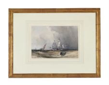 WILLIAM CALLOW (BRITISH 1812-1908), SHIPPING OFF THE COAST