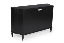AN EBONISED 'MARAIS' TWO DOOR SIDE CABINET, BY LOUISE BRADLEY, OF RECENT MANUFACTURE