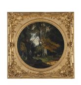 ATTRIBUTED TO HENRY LADBROKE (BRITISH 1800-1870), DEER IN A FOREST
