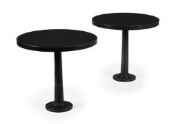 A PAIR OF PATINATED METAL CIRCULAR OCCASIONAL TABLES, OF RECENT MANUFACTURE