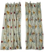 A PAIR OF NINA CAMPBELL 'POMEGRANATE' PATTERN CURTAINS, MODERN
