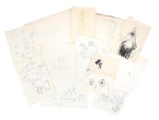 RUDOLF WILKE (GERMAN 1873-1908), A GROUP OF FIGURE STUDIES AND CARICATURES