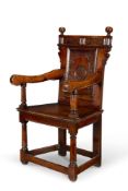 A CHARLES I OAK JOINED ARMCHAIR, CIRCA 1630