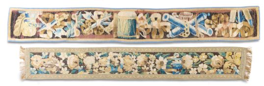 A FLEMISH FLORAL TAPESTRY FRAGMENT, EARLY 17TH CENTURY