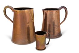 A COPPER BEER MUG 'YE OLD FARM INN', 19TH CENTURY