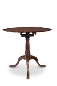 A MAHOGANY PIE-CRUST CIRCULAR TRIPOD TABLE ENGLISH, SECOND HALF 19TH CENTURY