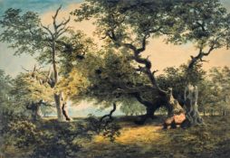REVEREND THOMAS GISBORNE (BRITISH 1758-1846), VIEW OF DARLEY OAKS IN NEEDWOOD FOREST