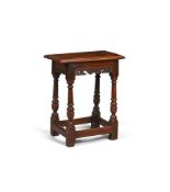 A OAK JOINED STOOL ENGLISH, MID 17TH CENTURY