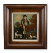 ENGLISH PROVINCIAL SCHOOL (EARLY 19TH CENTURY), A HUNTSMAN WITH TWO SPANIELS