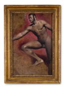 CIRCLE OF WILLIAM ETTY R.A. (BRITISH 1787-1849), STUDY OF A MALE NUDE