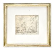 ENGLISH SCHOOL (19TH CENTURY), A BOY LEADING A BEAR