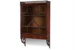 A GEORGE III MAHOGANY HANGING CABINET, CIRCA 1760