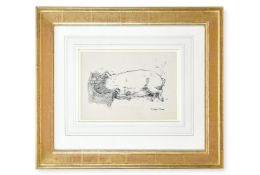 λ MERVYN PEAKE (BRITISH 1911-1968), SLEEPING SOW