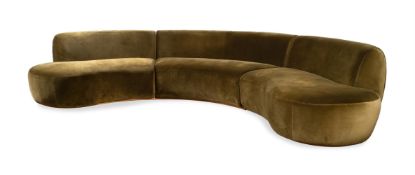 AN 'ALINE SERPENTINE' MODULAR SOFA BY SOHO HOME, OF RECENT MANUFACTURE