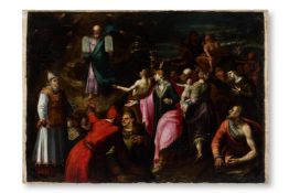 FOLLOWER OF BARTOLOMEO PASSEROTTI (ITALIAN 1529-1592), MOSES AND THE TABLETS