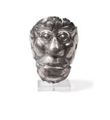 A SILVER AYMARA MASK