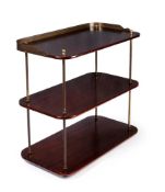 A VICTORIAN MAHOGANY AND BRASS CAMPAIGN BUFFET