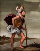 NORTH ITALIAN SCHOOL, 17TH CENTURY, ST CHRISTOPHER WITH THE CHRIST CHILD