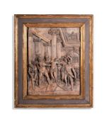 AFTER A FRESCO BY TADDEO ZUCCARO (1529 1566), A TERRACOTTA RELIEF WITH THE FLAGELLATION, ITALIAN