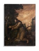 ITALIAN SCHOOL (17TH CENTURY), SAINT FRANCIS OF ASSISI RECEIVING THE STIGMATA