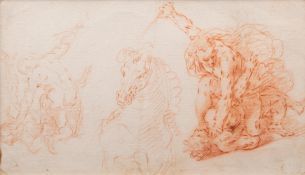 ERCOLE PROCACCINI II (1596-1676), STUDIES OF MEN FIGHTING WITH A SUBSIDIARY STUDY OF A HORSE