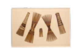 A GROUP OF FIVE CENTRAL AFRICAN COMBS DEMOCRATIC REPUBLIC OF THE CONGO