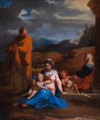 CIRCLE OF SEBASTIAN BOURDON (FRENCH 1616-1671), THE HOLY FAMILY WITH ST ELIZABETH AND THE INFANT