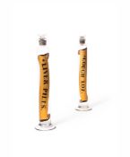 A LARGE PAIR OF MID VICTORIAN CHEMIST JARS